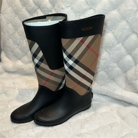 burberry women's clemence signature check rain boots|Burberry Women's Clemence Signature Check Rain Boots.